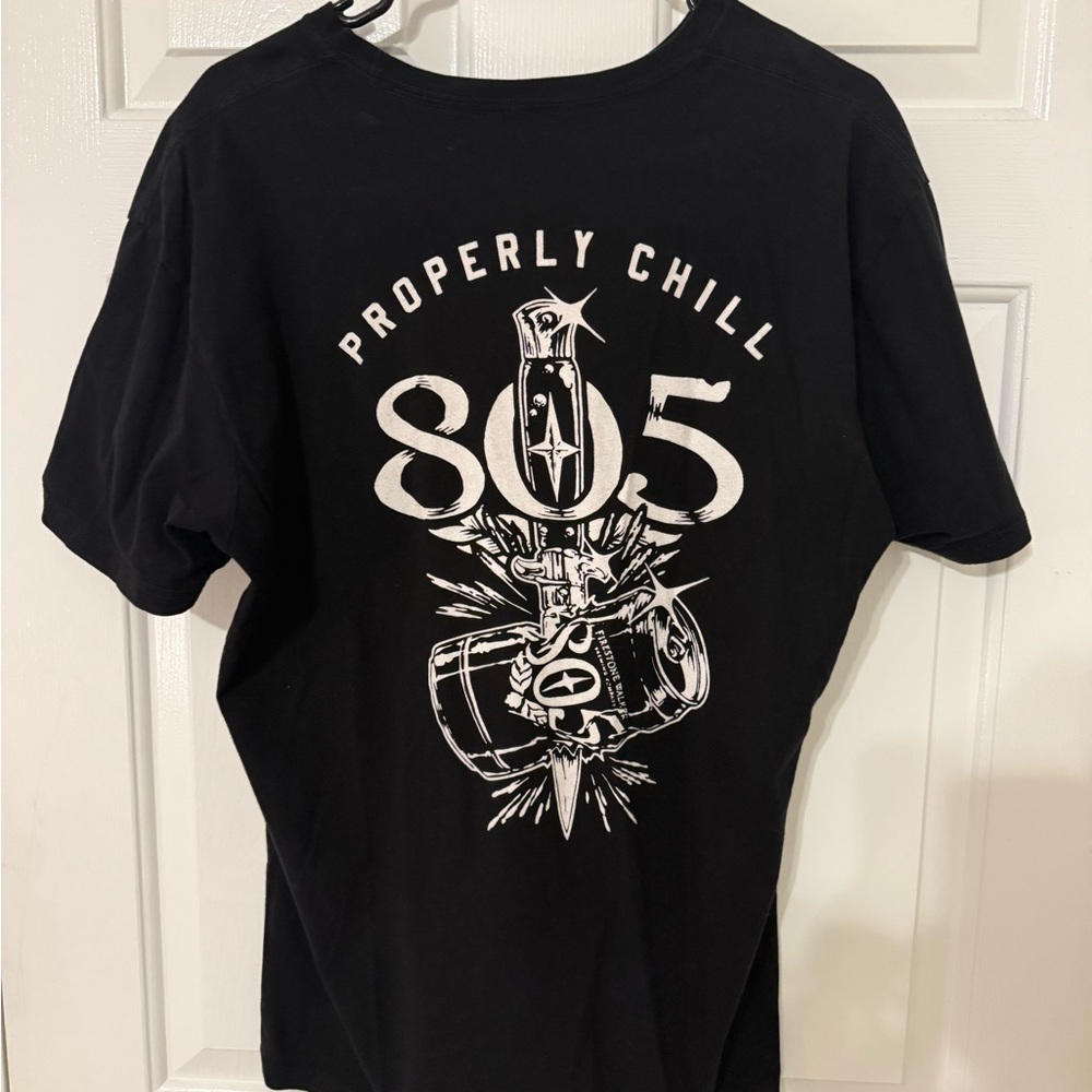 805 Properly Chill Black Graphic Tee